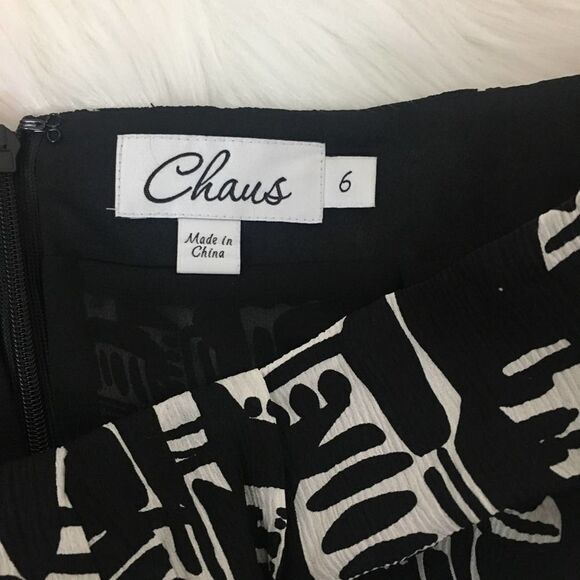 Chaus Wrap Style Black & White Skirt - Picture 3 of 4